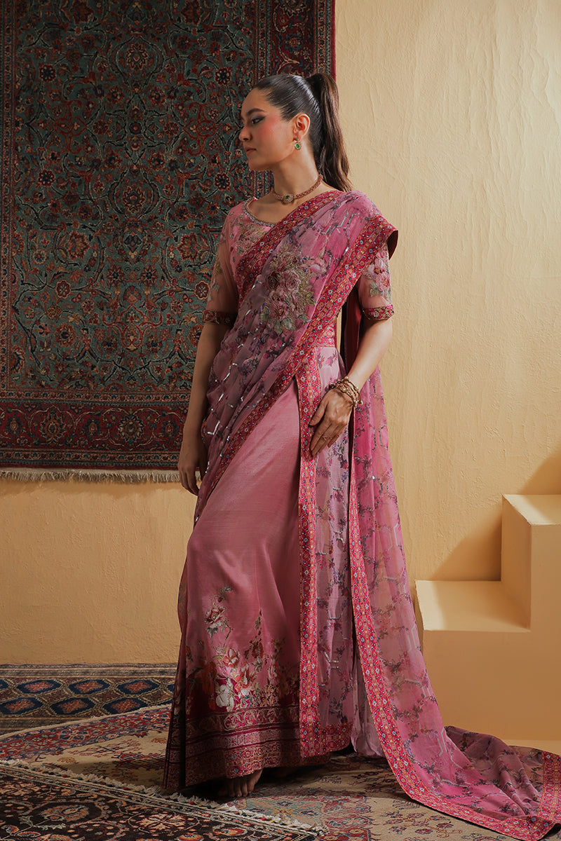 Rosewood Zari Fusion Saree