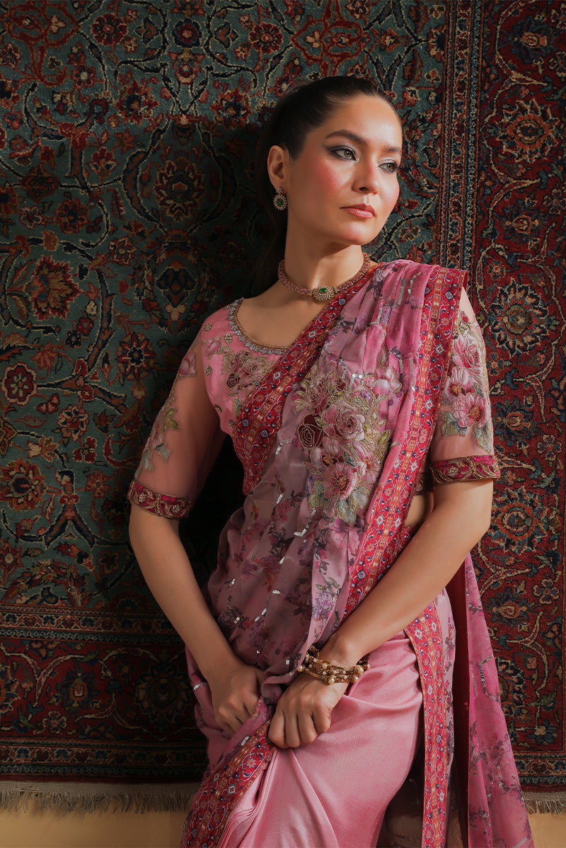Rosewood Zari Fusion Saree